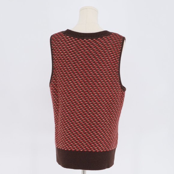 Talbots Brown Angora Blend Sweater Tank Vest Size L - Picture 5 of 6